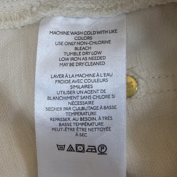 Pilcro The Kit Women 28 Beige Wide Leg Utility Khakis Trouser Pockets Buckle - Picture 7 of 12